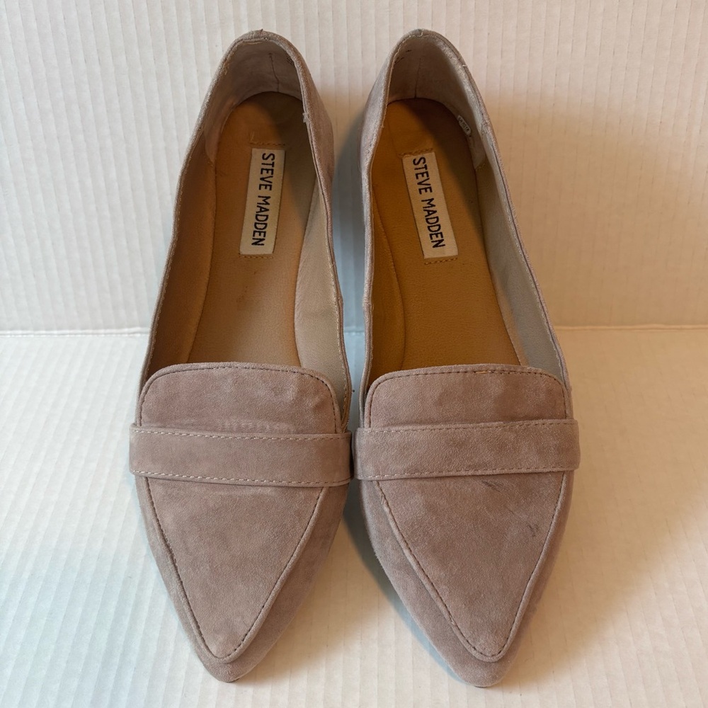 Steve Madden Jainna Suede Loafer Flat Taupe Women’s Size 7.5